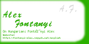 alex fontanyi business card